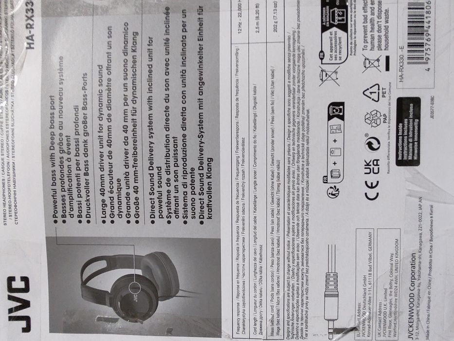 Căști audio JVC DEEP BASS ***NOI