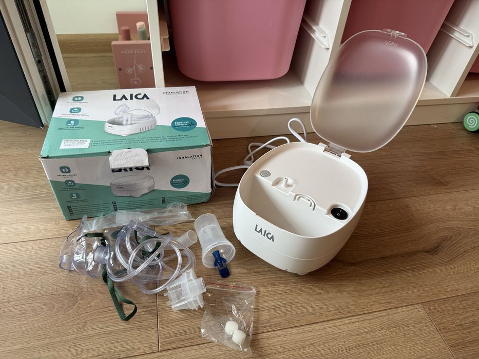 Aparat de aerosoli Laica NE2015, depozitare accesorii, copii si adulti