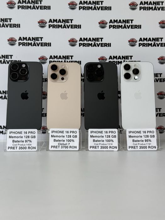 Iphone 16 PRO White Black 128 GB GARANTIE