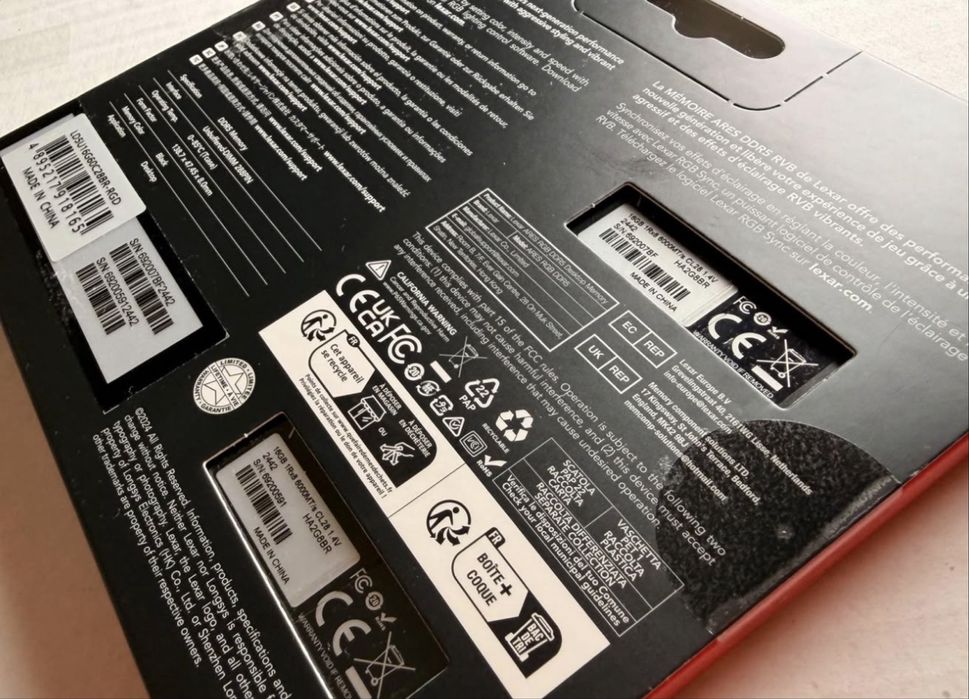 Kit RAM Lexar DDR5 32GB 6000MHz CL28 2X16GB RGB Ares Nou, Garantie!