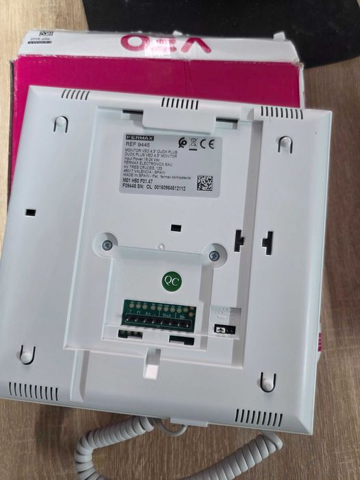 Interfon cu Monitor Fermax VEO 4.0 Duox Color 4.3", Plastic ABS, Alb