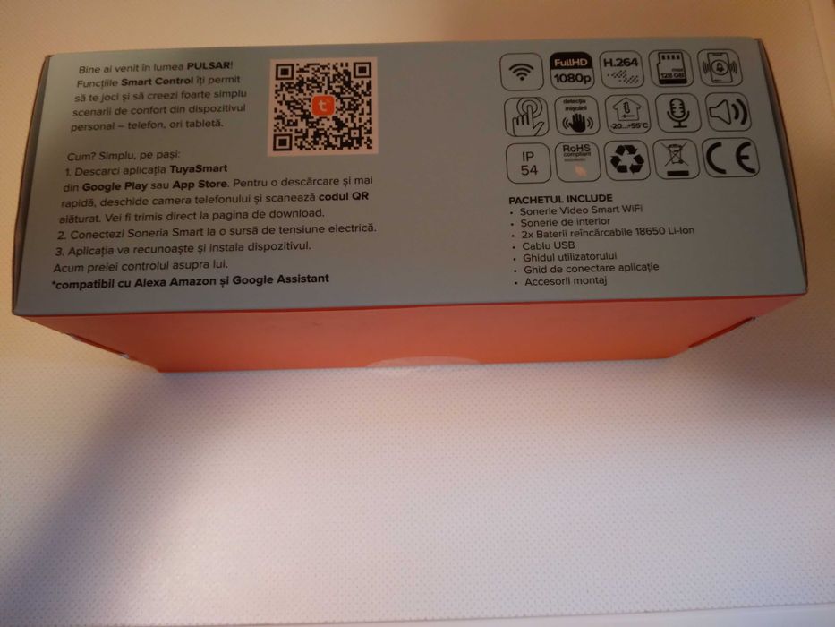Sonerie inteligenta cu camera Wireless, Pulsar,
