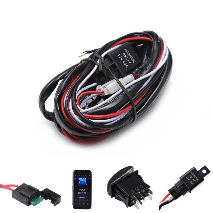 Комплект Кабели, Окабеляване За Лед, Led Бар, Халоген Фар с Реле