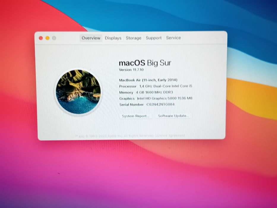 Macbook air 11 inchi early 2014