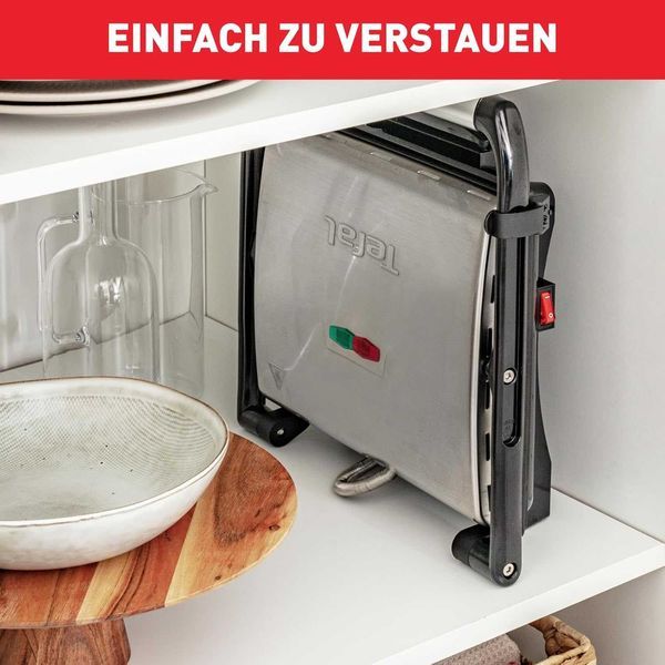 Нов Грил Сандвич Тостер Tefal Inicio GC241D12, 2000W, 2 години Гаранция, Незалепващо Покритие