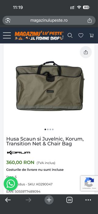 Scaun Korum S23 plus accesorii