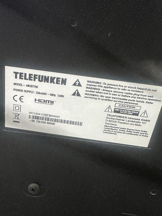 Телевизор Telefunken 49UB7700 49 инча