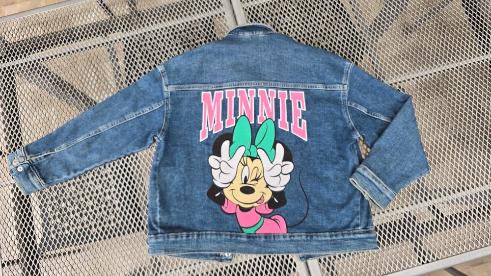 Дънково яке Мини Маус H&M 9-10 години - леко уголемено