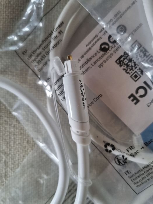 Pachet 5 buc Cabluri Optic Digital "Kabel Direkt" 0,6 m. Noi.