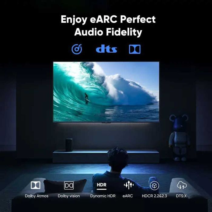 Кабел HDMI2.1b HIGHWINGS 48Gbps+/MAX* HDMI2.1b 8К/60Hz 4K-144Hz/165Hz!