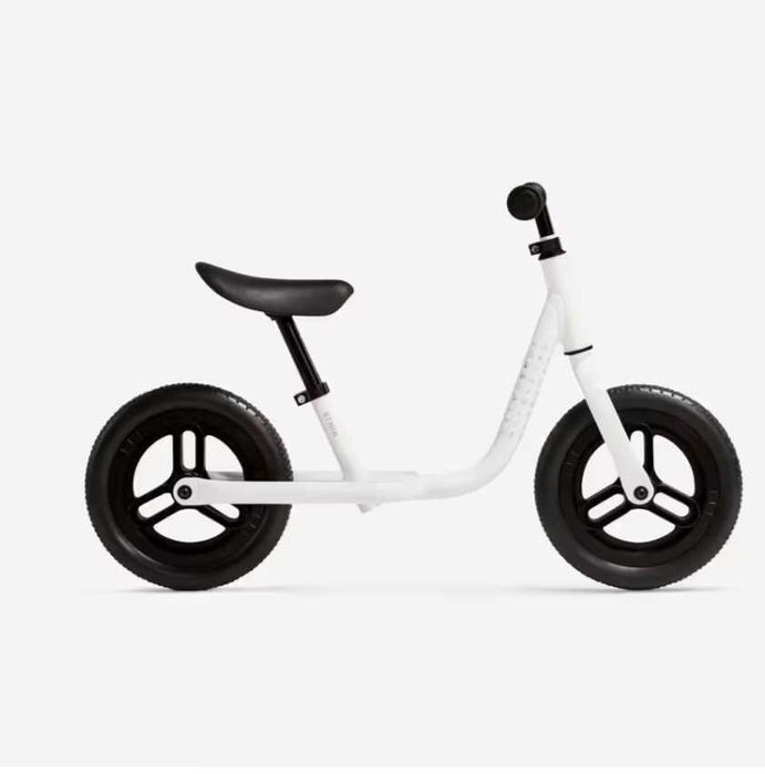 Детско баланс колело RUNRIDE 100, 10 инча бяло/черно