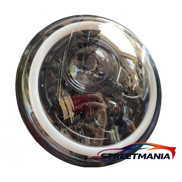 Нови LED фарове 7 инча (H4, дневни светлини + мигач) – 12V/24V