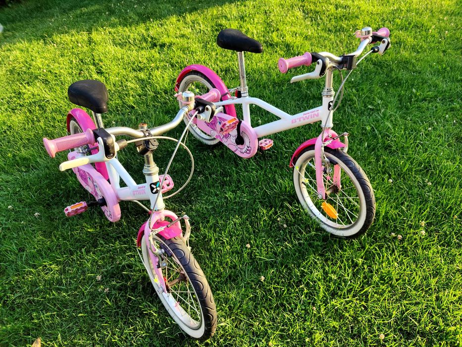 Bicicleta roz BTWIN Decathlon pt fete 4-6 ani