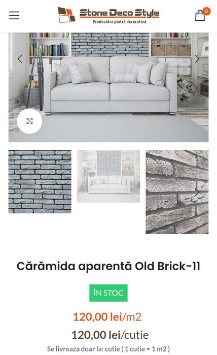 Vând cărămida aparentă/decorativă Old Brick gri