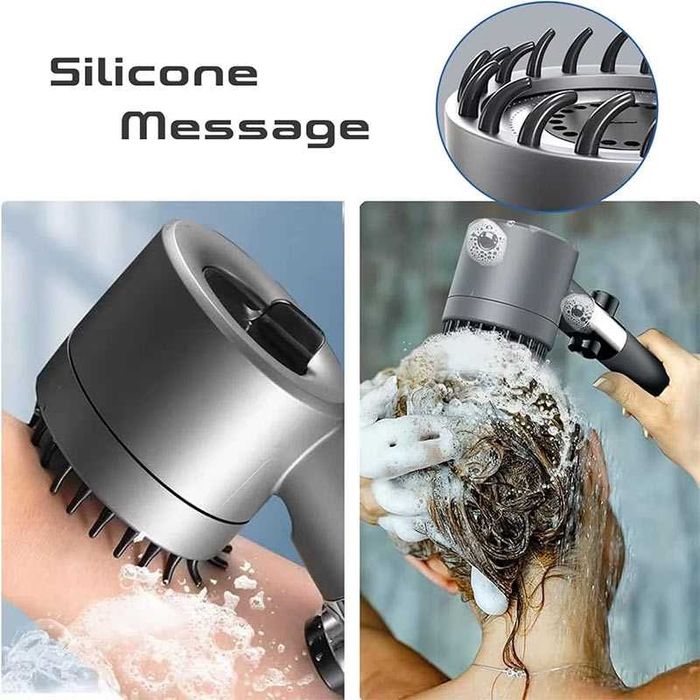 Мултифункционална душ слушалка 26×8 см с 3 регулируеми струи и бутон
