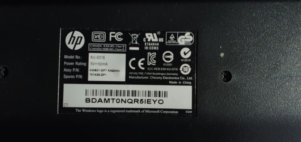 Продам клавиатуру HP и мышь HP