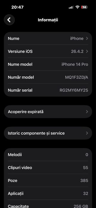 Iphone 14 pro 76% baterie