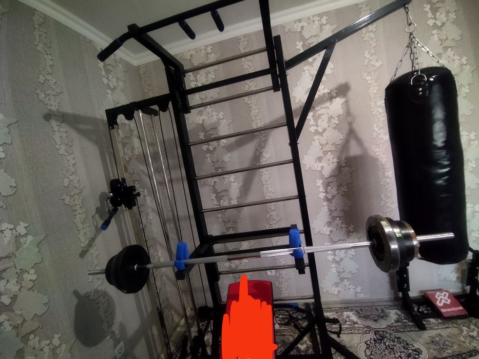 Shtanga ellik kilogramm toshlari bilan