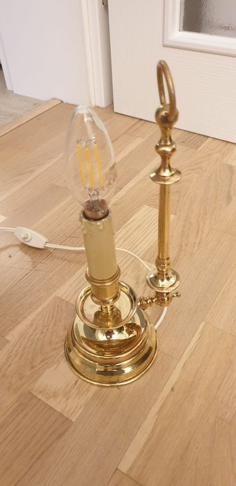 Accesoriu decorațiune lampa vintage colectie alama Belgia 1940