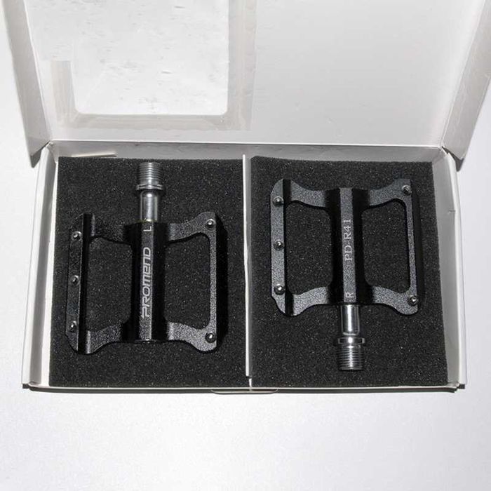 Ултра леки алуминиеви педали за велосипед PROMEND R41, Черни, 250гр.