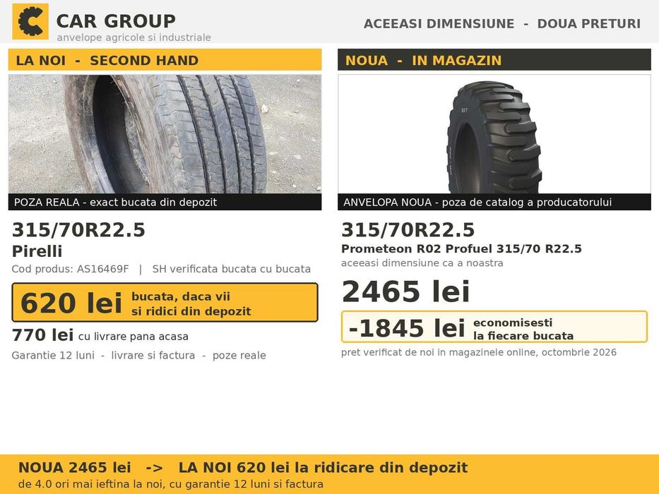 Anvelope Cauciucuri 315/70R22.5 315/70 R22.5 315/70-22.5 315 70 R22.5 31570225 315/70R22 Pirelli Camion Remorca Cap Tractor SH Second Hand STOC REAL