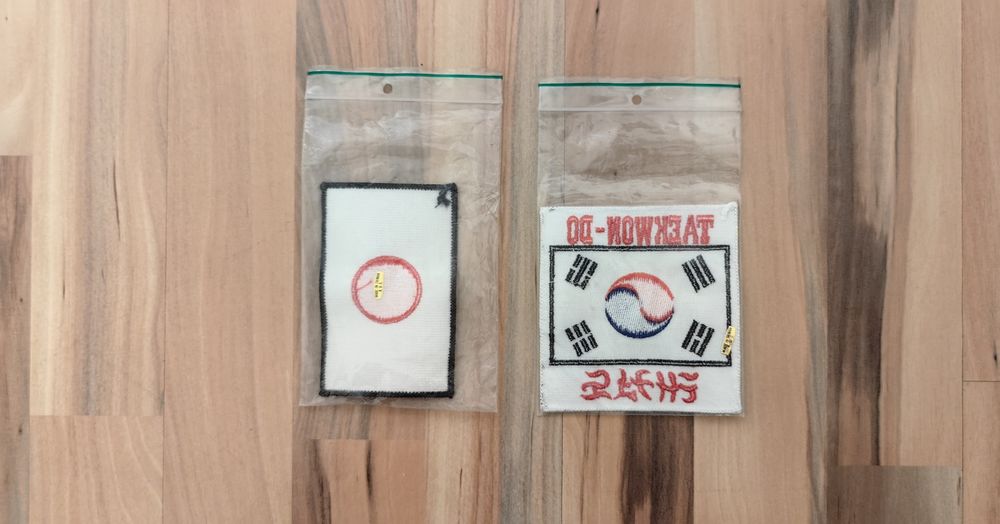 Ecuson kimono Japonia Karate sau Judo Ecuson dobok Corea Taekwondo