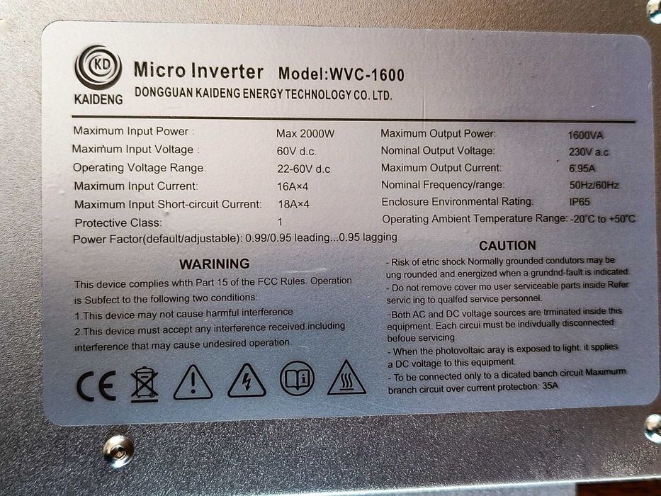 Micro Inverter Wireless Series-R3  WVC-1600