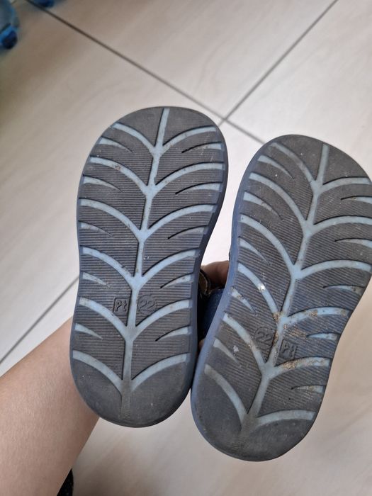 Sandale piele cu talonete - nr 22