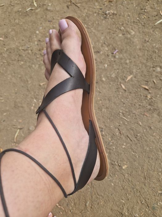 Sandale piele naturala, stil gladiator, marimea 40