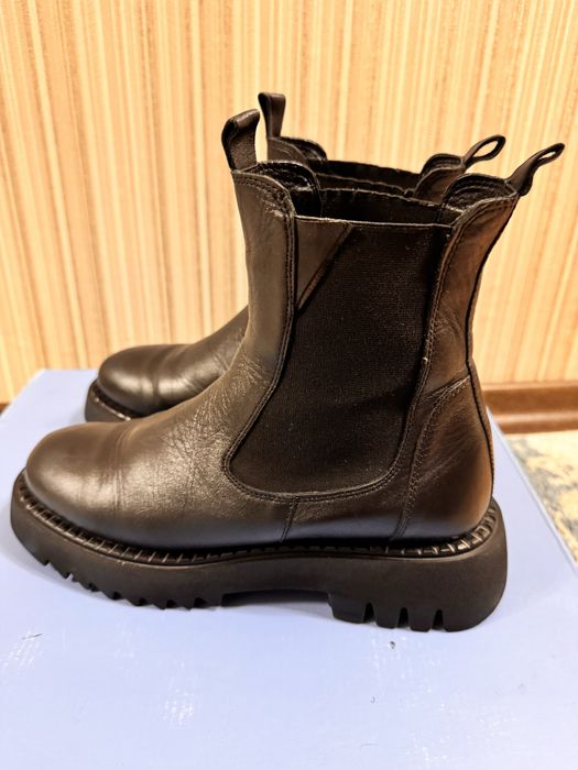 Полуспожки кожаные зима