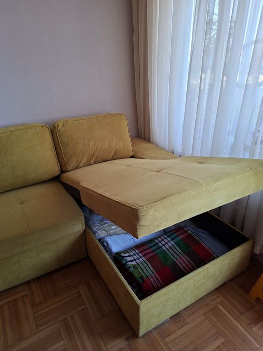 Ъглов диван с опция сън.