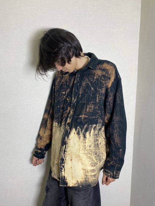 Diesel black s-jan bleached shirt