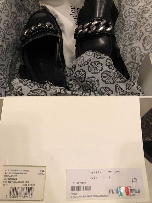 Alexander McQueen loafers, pantofi 40, full box, retail 820 euro