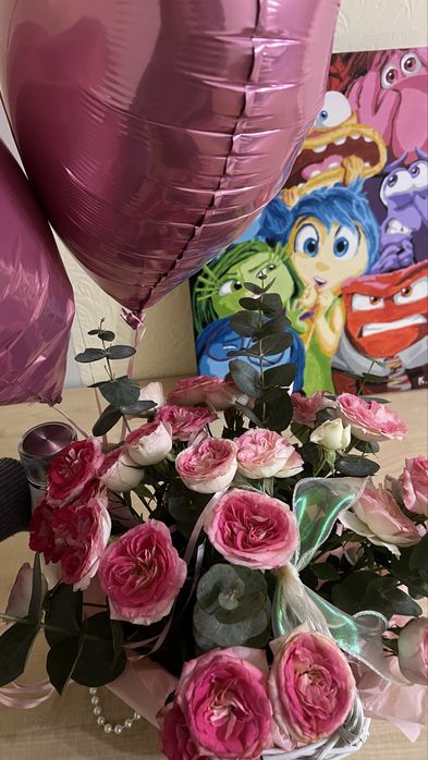 Спрей роза розвый