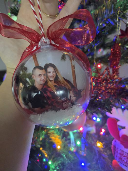 Коледна топка със снимка