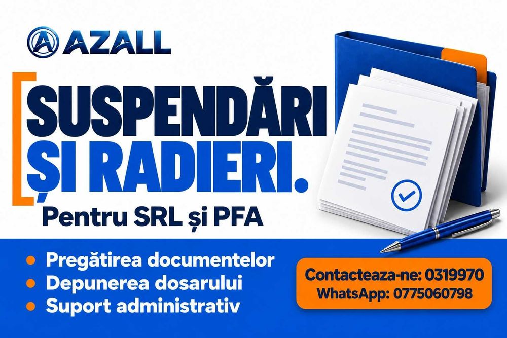Infiintare si modificari SRL/PFA/ONG | Contabilitate completa | Gazduire Sediu Social | ONRC