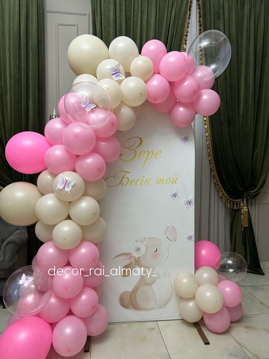 Фотозона баннер оформление шарами