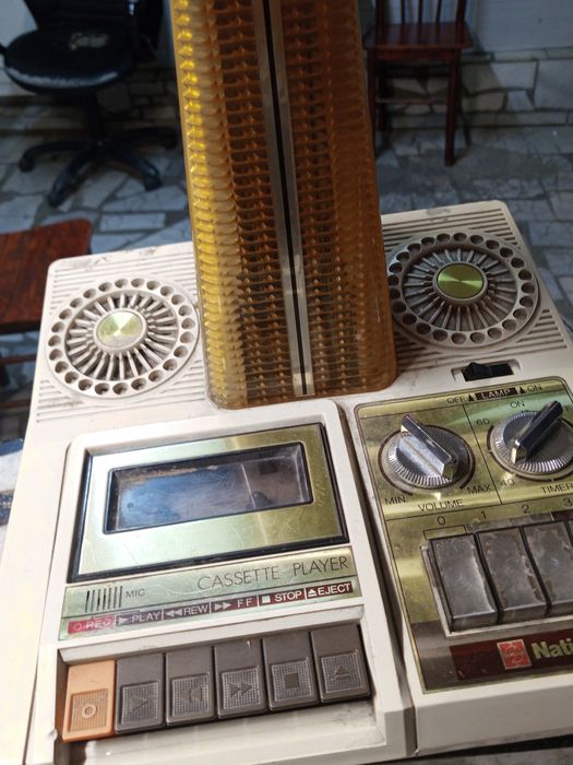 Ретро вентилатор National F-401C с КАСЕТОФОН – Колекционерски!