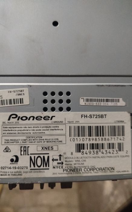 Pioneer 725bt ariginal ideal holatda