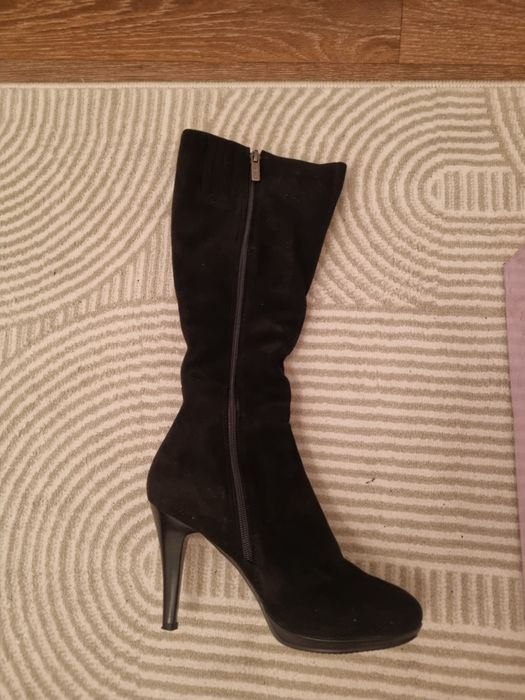 Сапоги зимние замша