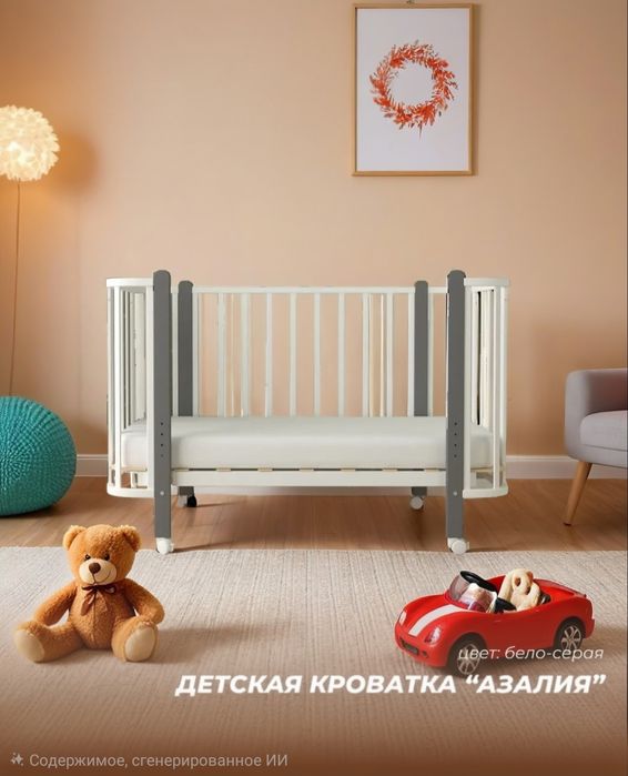 Кроватка детская с матрасом