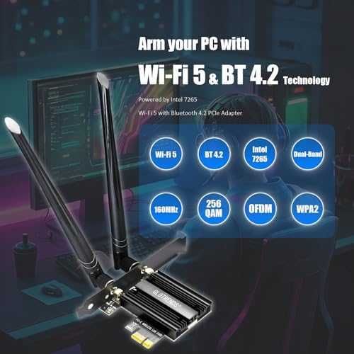 GLOTRENDS AC1200 WiFi 5 PCIe карта с Bluetooth