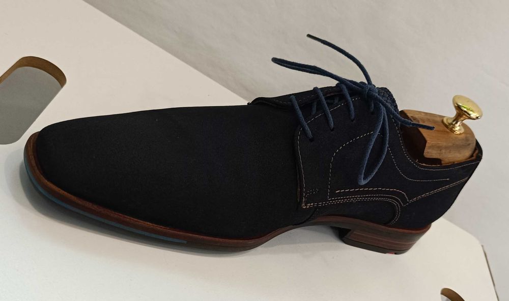 Pantofi derby plain toe 43 premium LLOYD NOI piele naturala moale