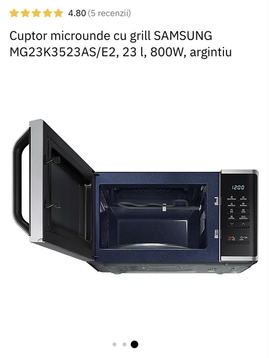 Cuptor microunde Samsung grill argintiu