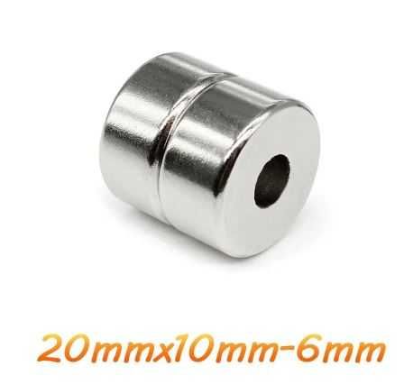 Неодимов магнит 20x10mm с отвор 6мм МАГНИТ неодимов N52, magnit
