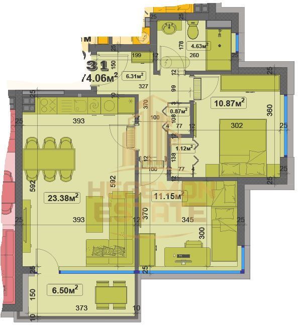 3-стаен в Варна-Чайка площ 90 цена 278500