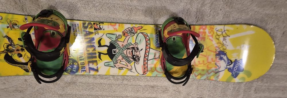 Продавам сноуборд SALOMON 154см с автомати UNION  contact M