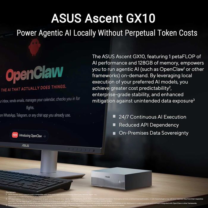 ПК ASUS Ascent GX10 AI Supercomputer, DGX Spark, NVIDIA GB10 Superchip