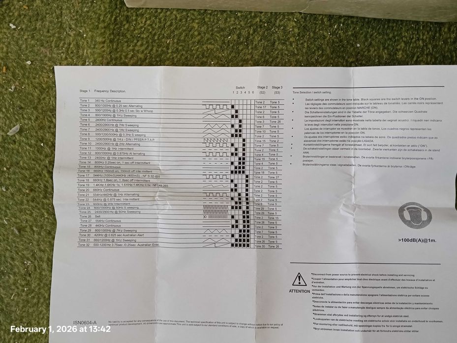 Alarma sonora E2S SONORA2