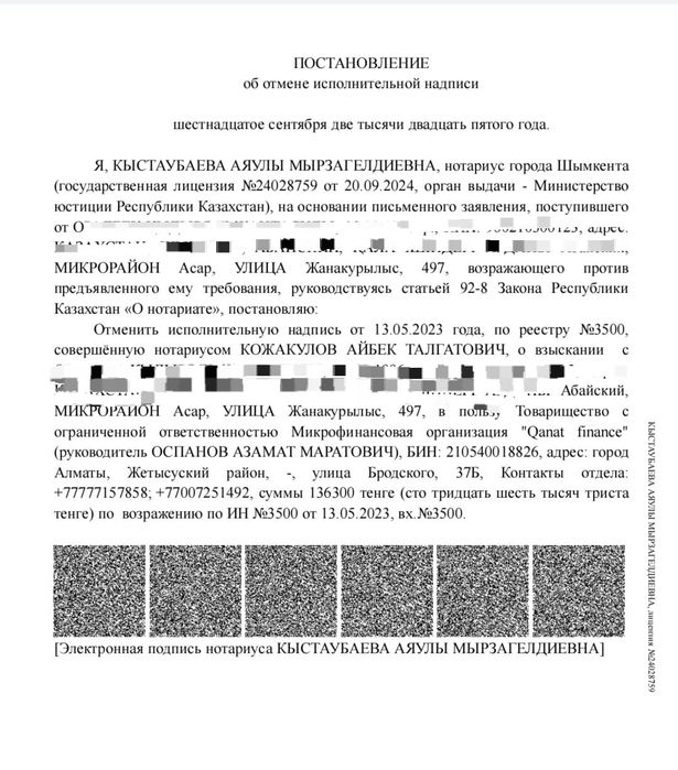 Отмена исполнительной надписи, график МФО